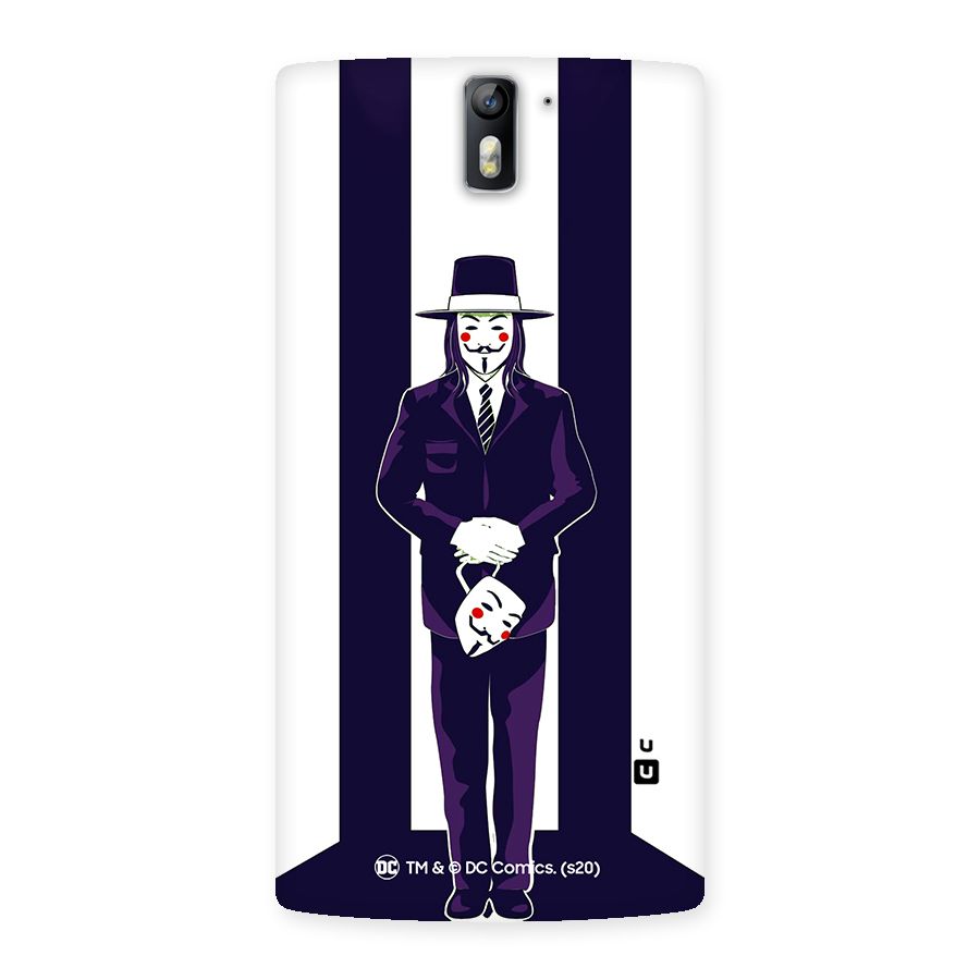Vendetta Gentleman Holding Mask Illustration Back Case for One Plus One