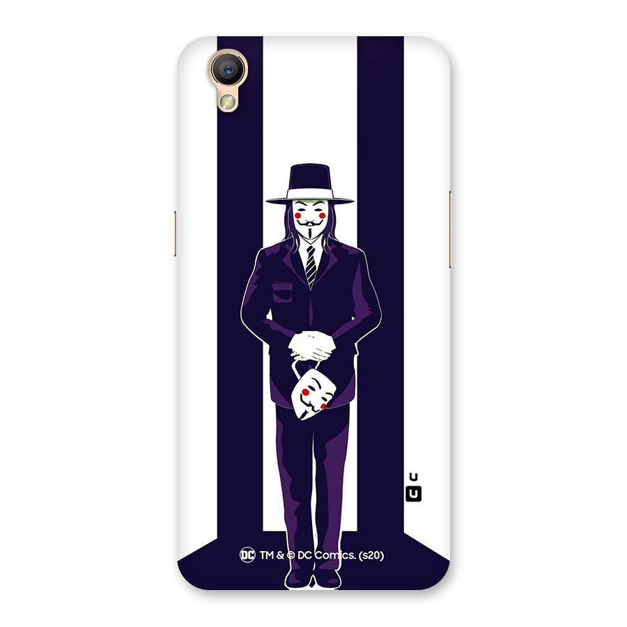 Vendetta Gentleman Holding Mask Illustration Back Case for Oppo A37
