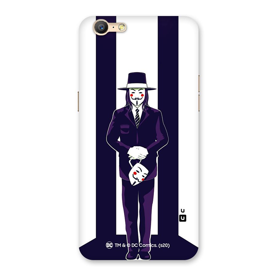 Vendetta Gentleman Holding Mask Illustration Back Case for Oppo A57