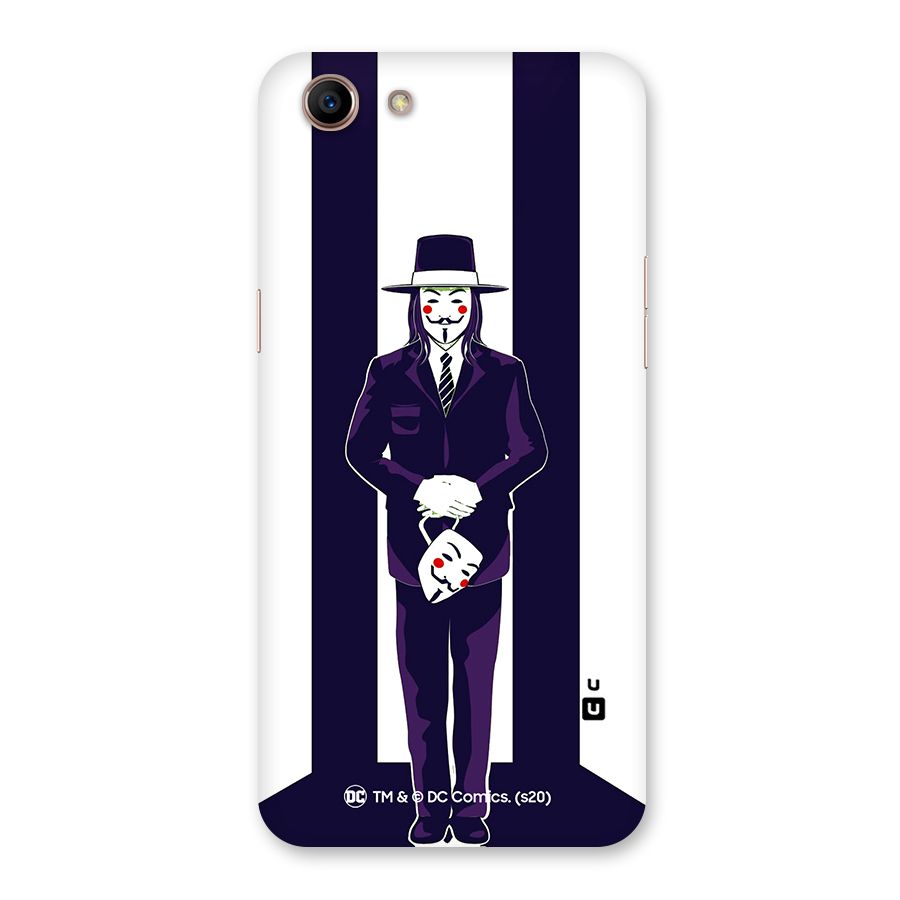 Vendetta Gentleman Holding Mask Illustration Back Case for Oppo A83 (2018)