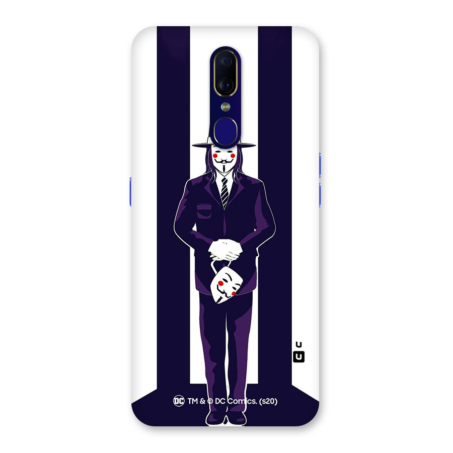 Vendetta Gentleman Holding Mask Illustration Back Case for Oppo A9