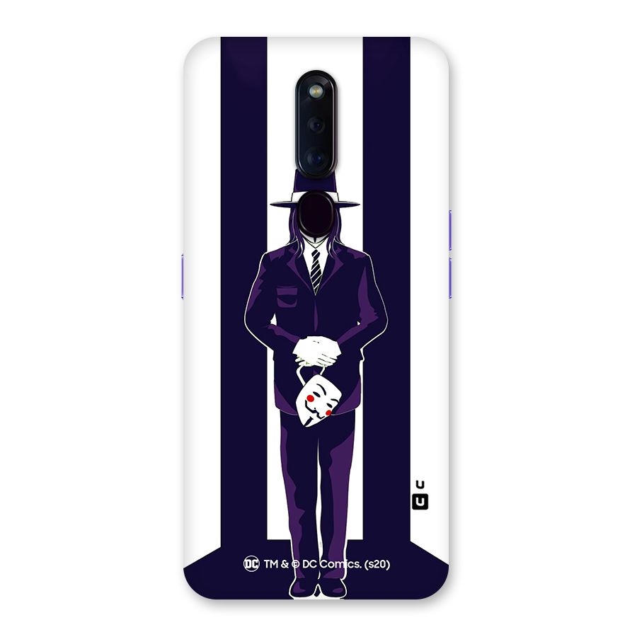 Vendetta Gentleman Holding Mask Illustration Back Case for Oppo F11 Pro