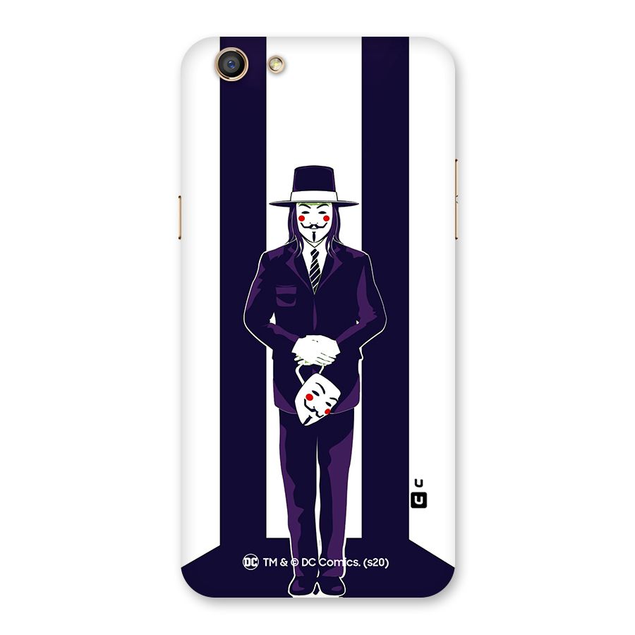 Vendetta Gentleman Holding Mask Illustration Back Case for Oppo F3
