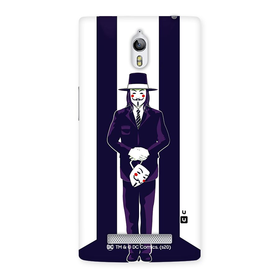 Vendetta Gentleman Holding Mask Illustration Back Case for Oppo Find 7