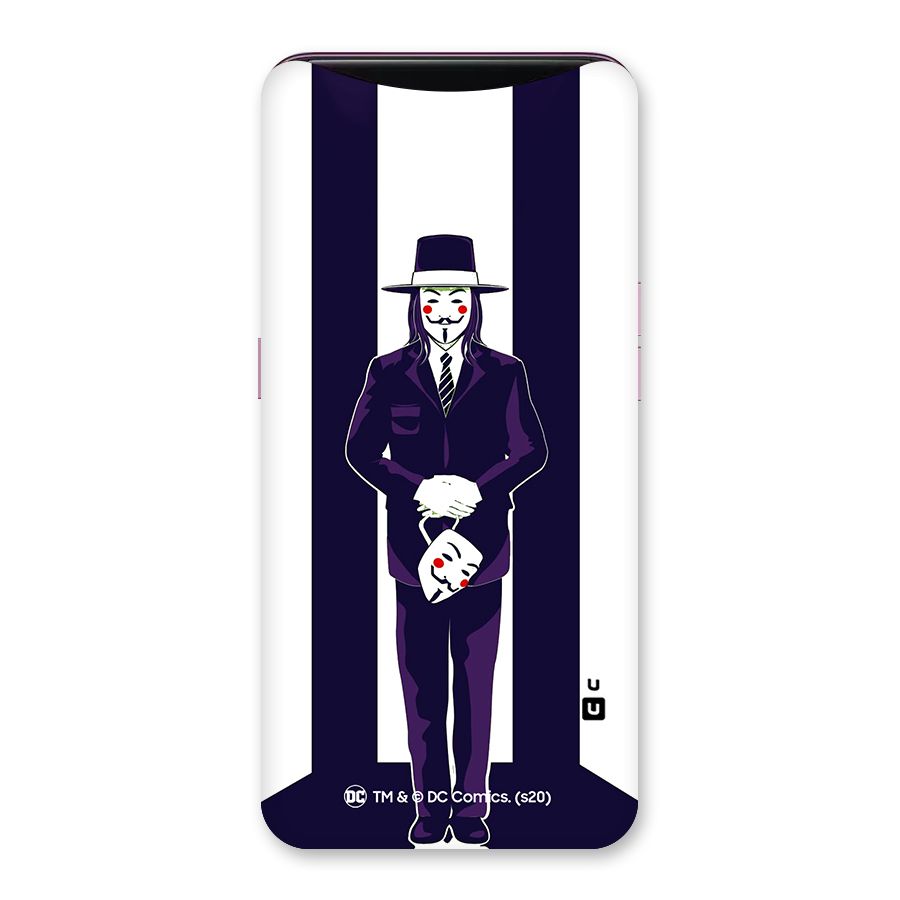 Vendetta Gentleman Holding Mask Illustration Back Case for Oppo Find X