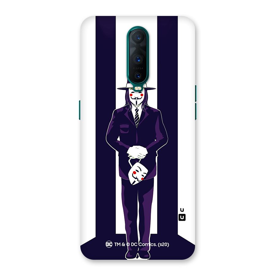 Vendetta Gentleman Holding Mask Illustration Back Case for Oppo R17 Pro