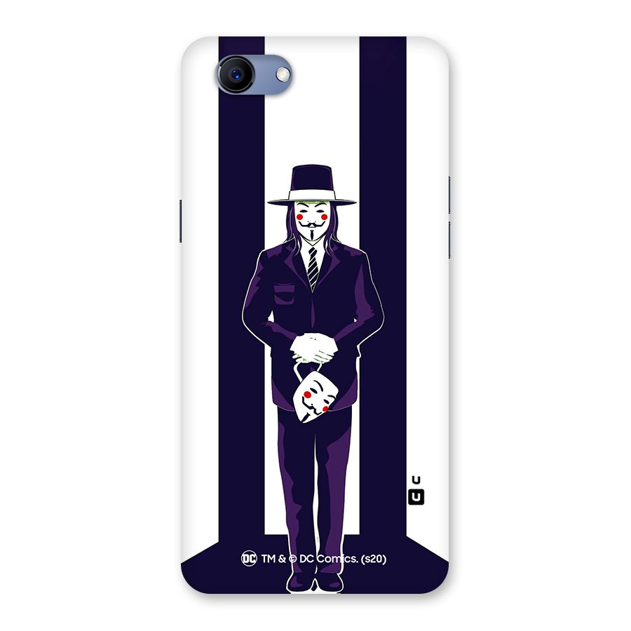 Vendetta Gentleman Holding Mask Illustration Back Case for Oppo Realme 1