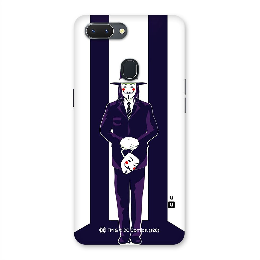 Vendetta Gentleman Holding Mask Illustration Back Case for Oppo Realme 2