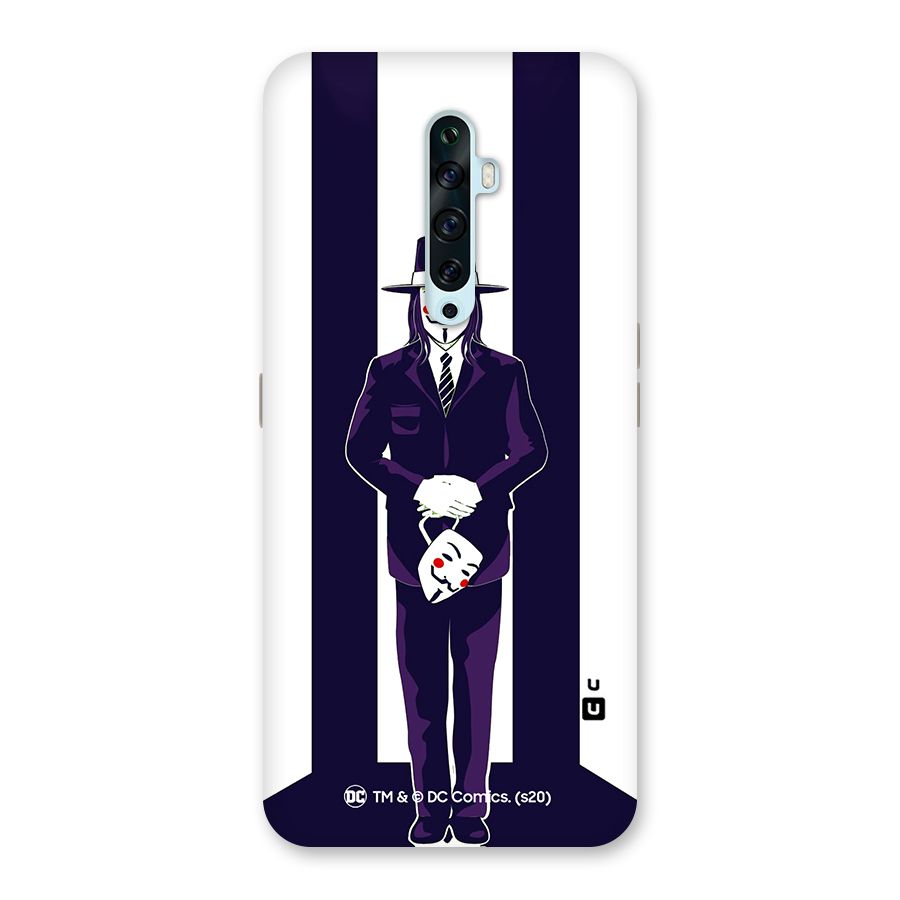 Vendetta Gentleman Holding Mask Illustration Back Case for Oppo Reno2 F