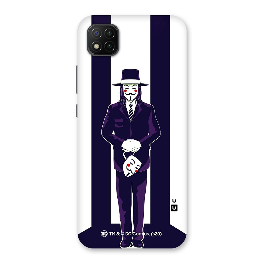 Vendetta Gentleman Holding Mask Illustration Back Case for Poco C3