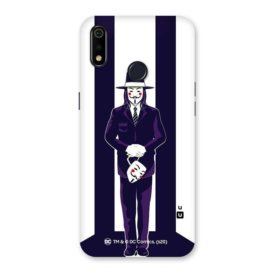 Vendetta Gentleman Holding Mask Illustration Back Case for Realme 3i