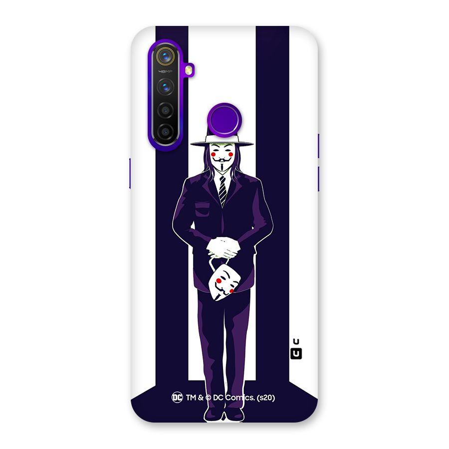 Vendetta Gentleman Holding Mask Illustration Back Case for Realme 5 Pro