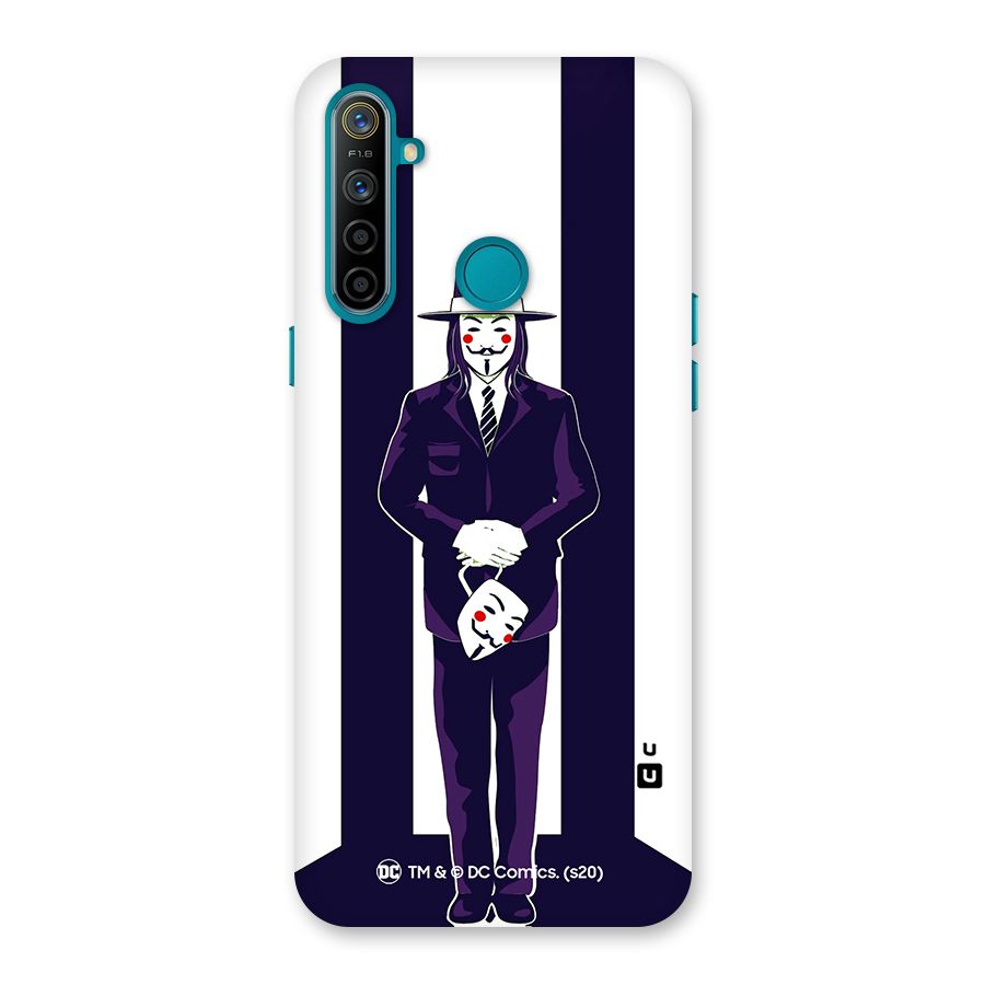 Vendetta Gentleman Holding Mask Illustration Back Case for Realme 5i