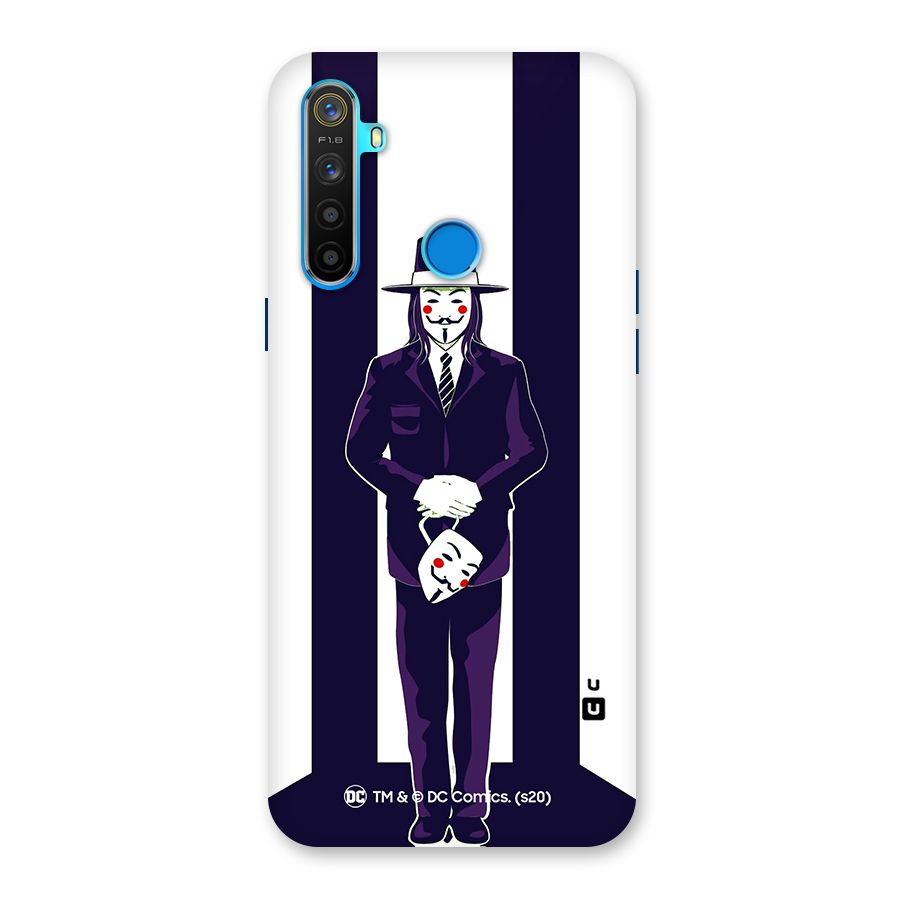 Vendetta Gentleman Holding Mask Illustration Back Case for Realme 5s