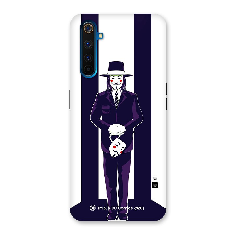 Vendetta Gentleman Holding Mask Illustration Back Case for Realme 6 Pro