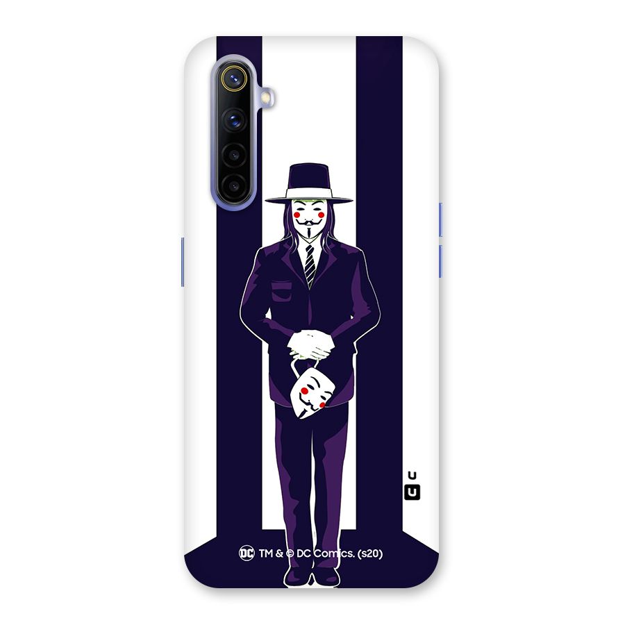 Vendetta Gentleman Holding Mask Illustration Back Case for Realme 6i