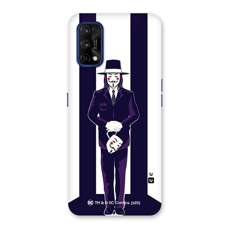 Vendetta Gentleman Holding Mask Illustration Back Case for Realme 7 Pro