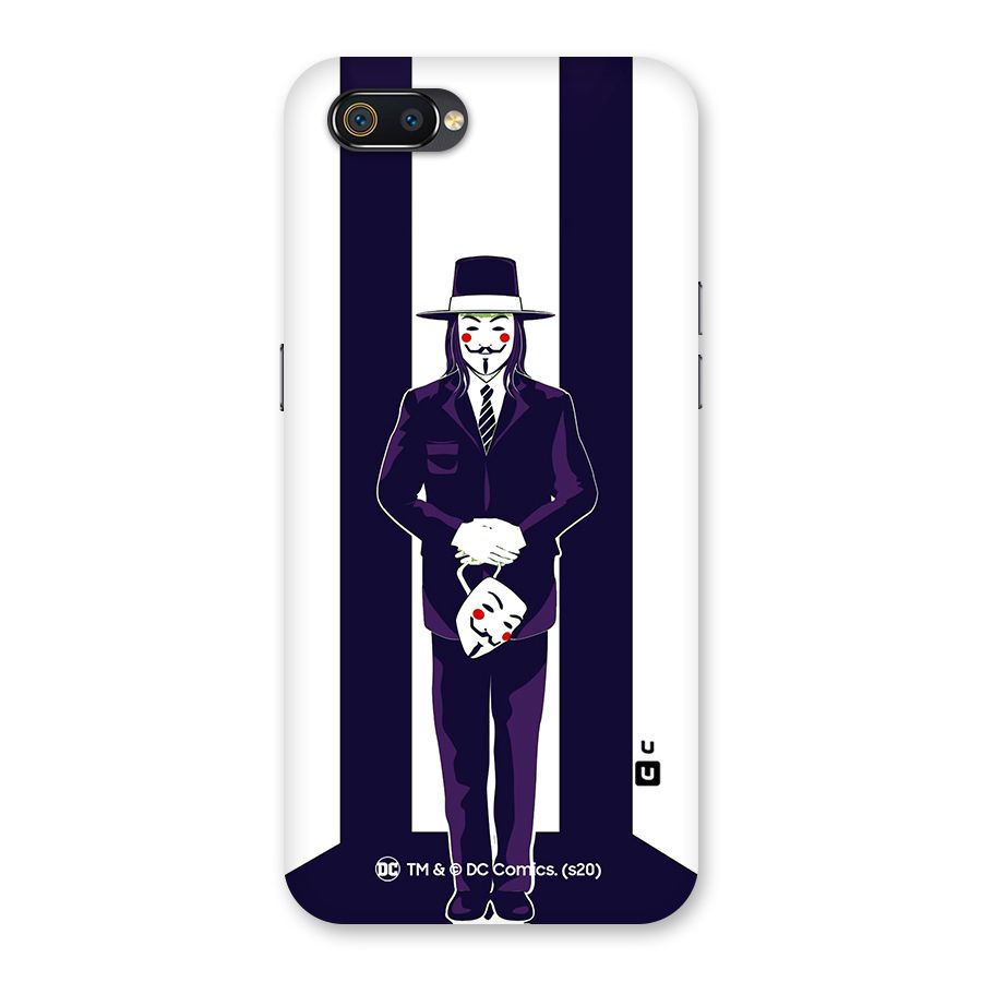 Vendetta Gentleman Holding Mask Illustration Back Case for Realme C2
