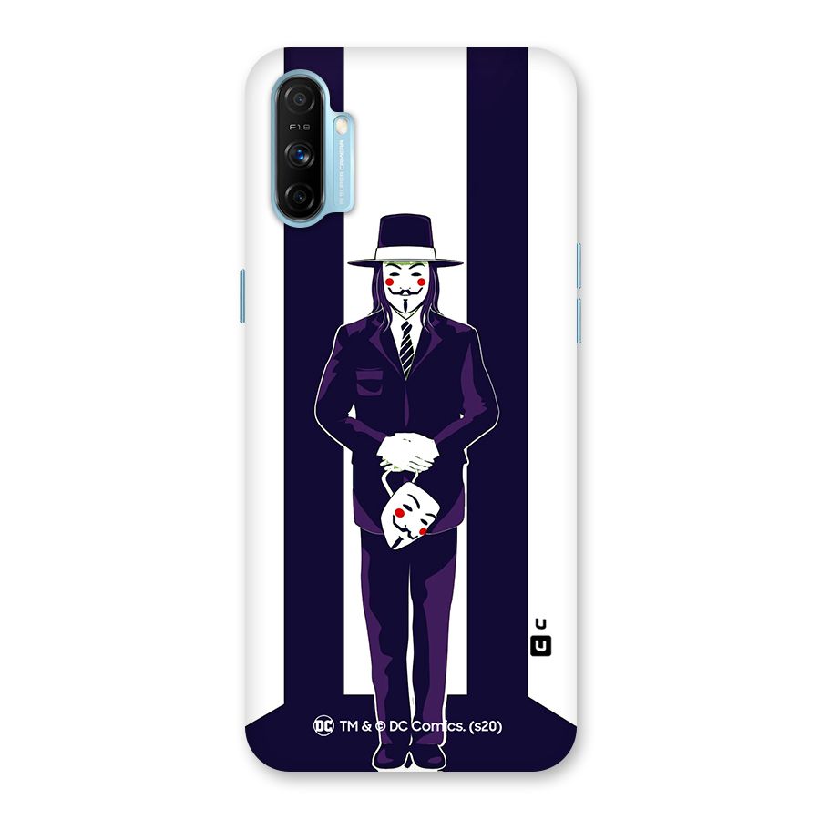 Vendetta Gentleman Holding Mask Illustration Back Case for Realme Narzo 20A