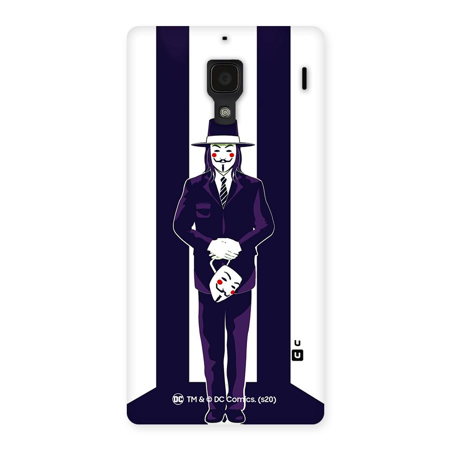 Vendetta Gentleman Holding Mask Illustration Back Case for Redmi 1S
