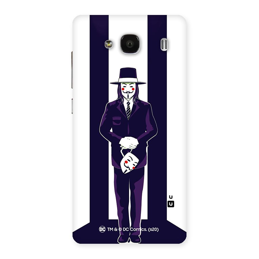 Vendetta Gentleman Holding Mask Illustration Back Case for Redmi 2