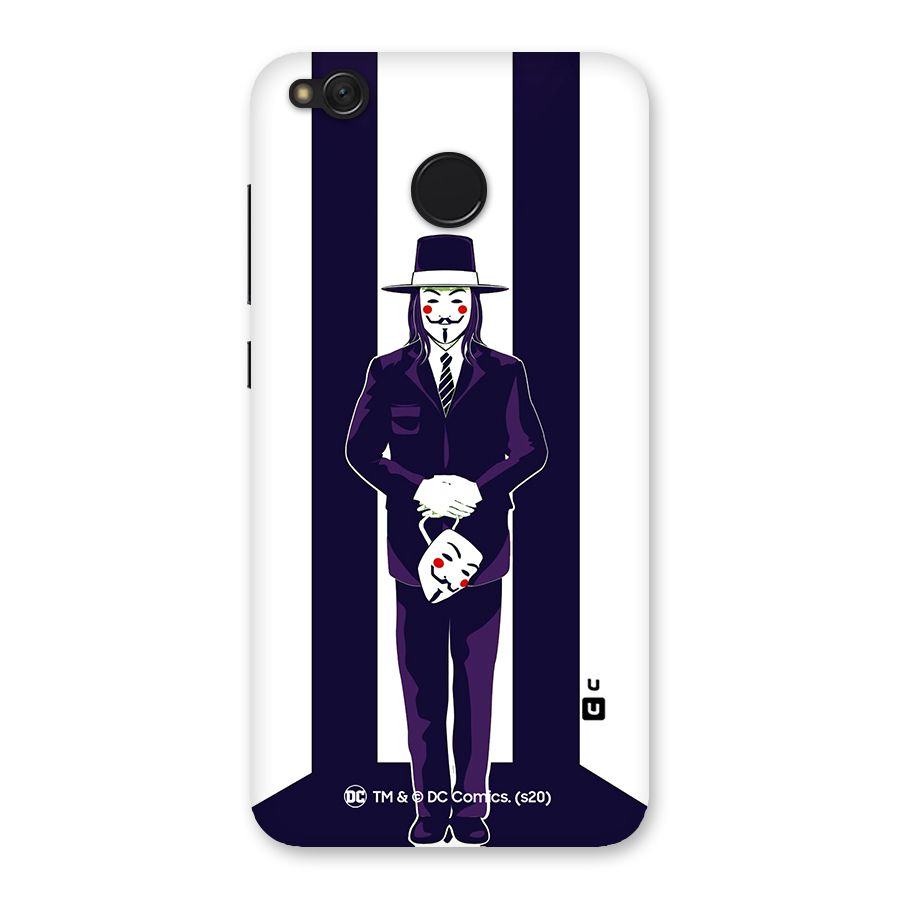 Vendetta Gentleman Holding Mask Illustration Back Case for Redmi 4