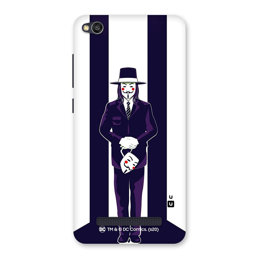 Vendetta Gentleman Holding Mask Illustration Back Case for Redmi 4A