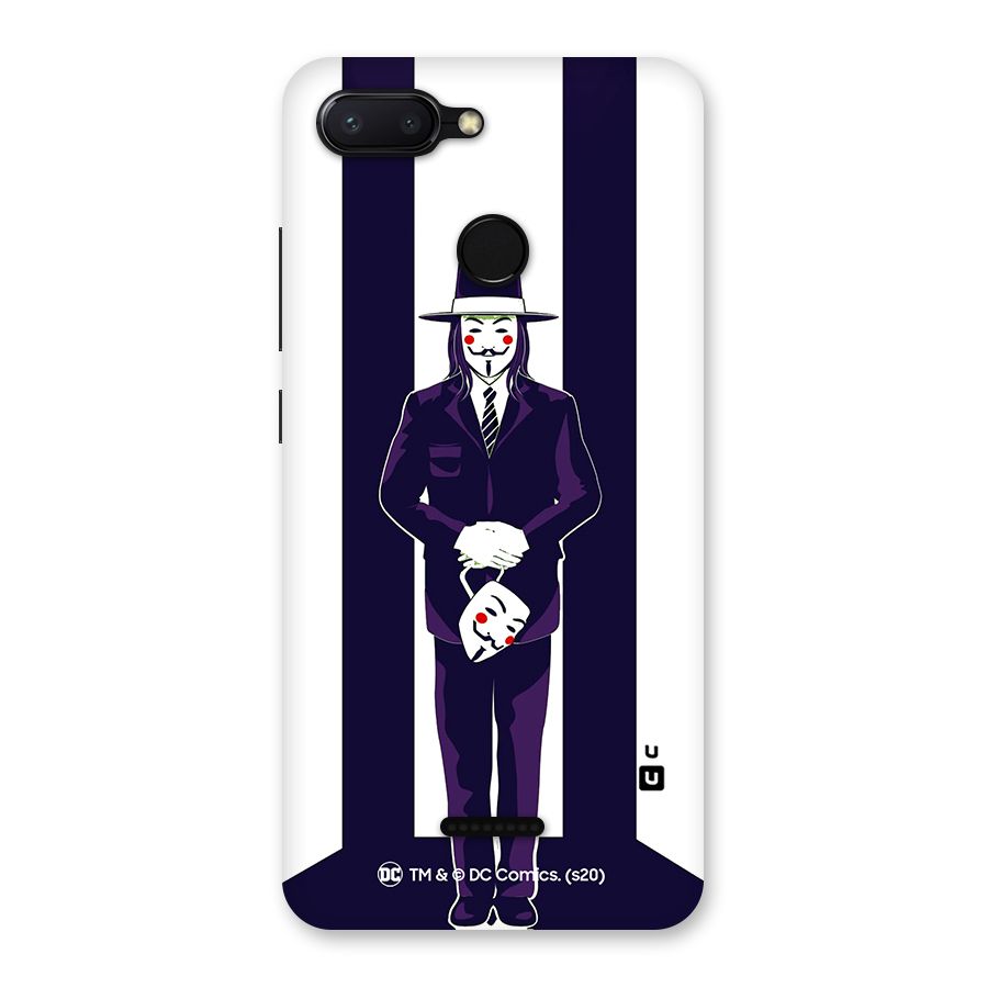 Vendetta Gentleman Holding Mask Illustration Back Case for Redmi 6