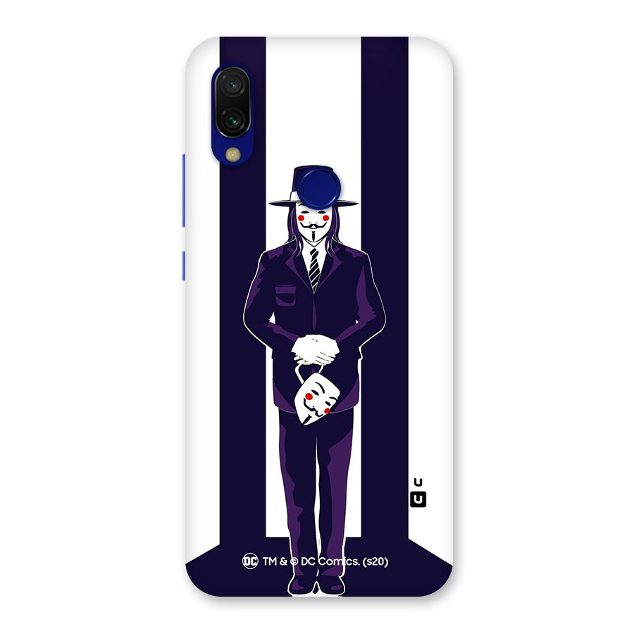 Vendetta Gentleman Holding Mask Illustration Back Case for Redmi 7