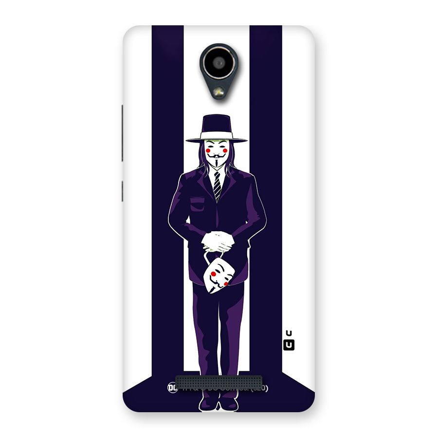 Vendetta Gentleman Holding Mask Illustration Back Case for Redmi Note 2