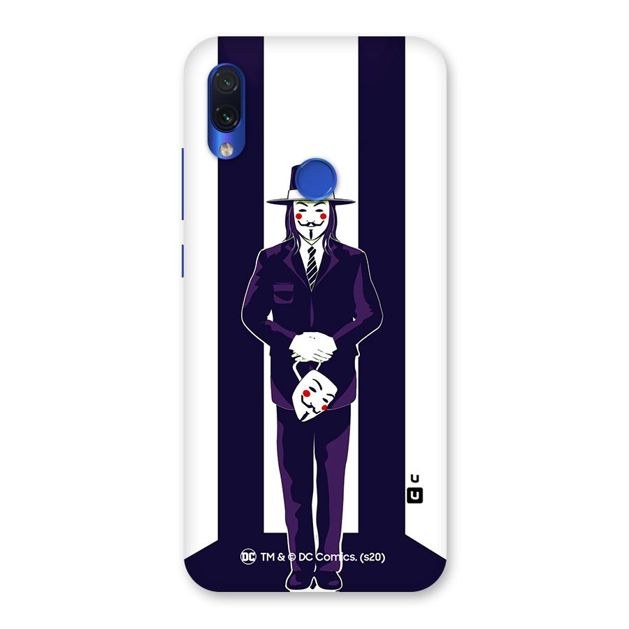 Vendetta Gentleman Holding Mask Illustration Back Case for Redmi Note 7