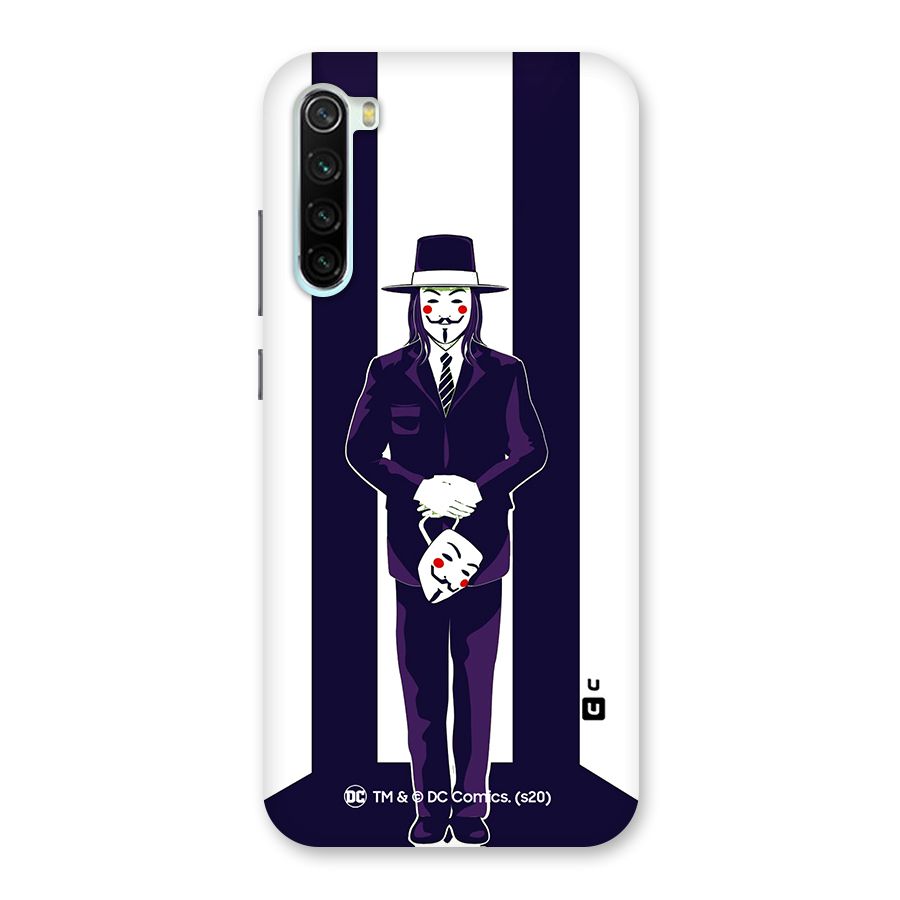 Vendetta Gentleman Holding Mask Illustration Back Case for Redmi Note 8
