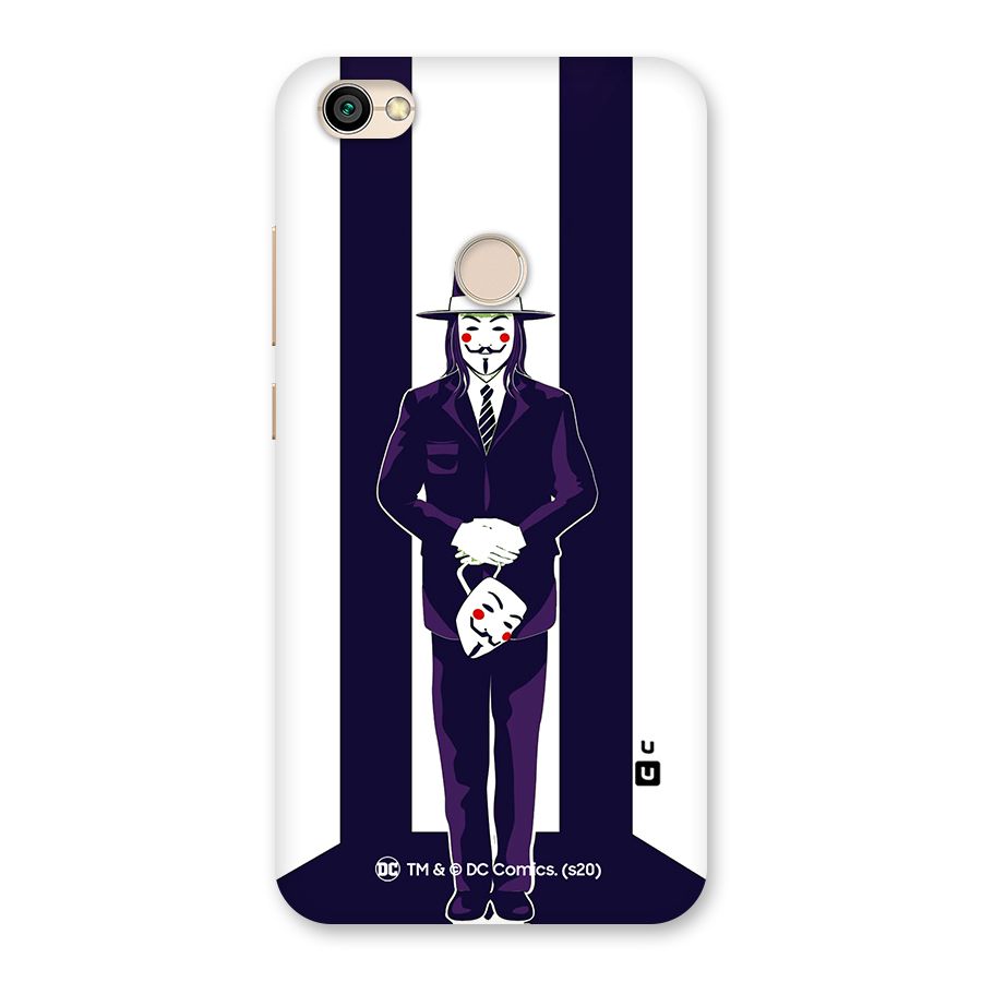 Vendetta Gentleman Holding Mask Illustration Back Case for Redmi Y1 2017