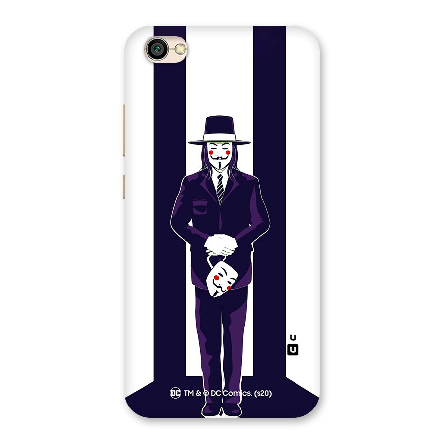 Vendetta Gentleman Holding Mask Illustration Back Case for Redmi Y1 Lite