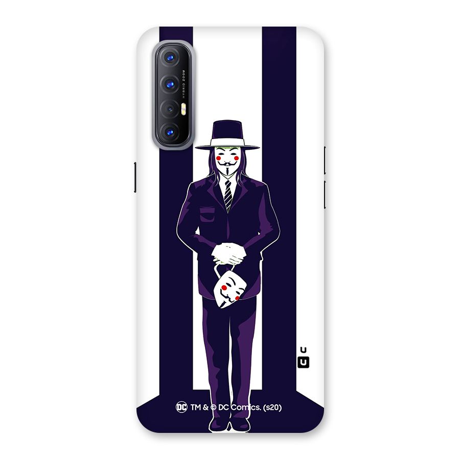 Vendetta Gentleman Holding Mask Illustration Back Case for Reno3 Pro