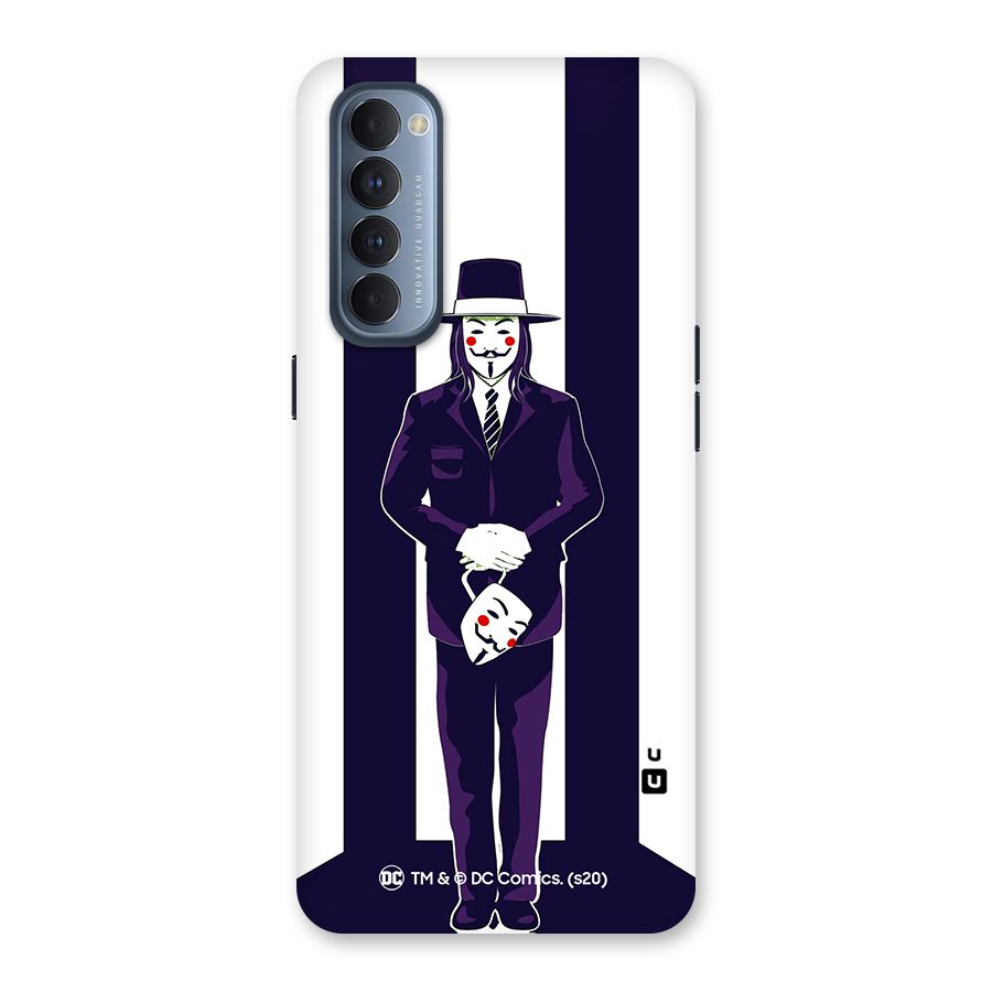 Vendetta Gentleman Holding Mask Illustration Back Case for Reno4 Pro