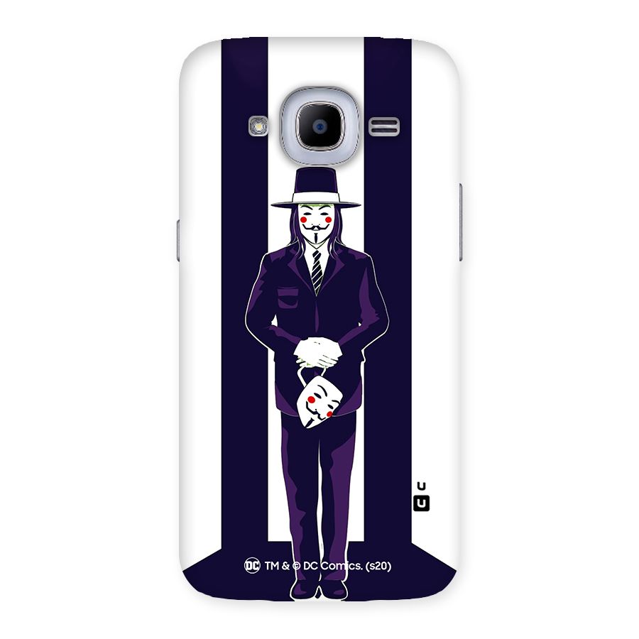 Vendetta Gentleman Holding Mask Illustration Back Case for Samsung Galaxy J2 2016