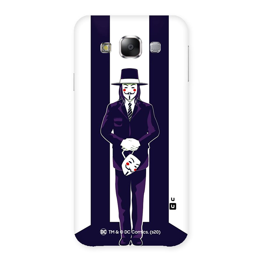Vendetta Gentleman Holding Mask Illustration Back Case for Samsung Galaxy E5