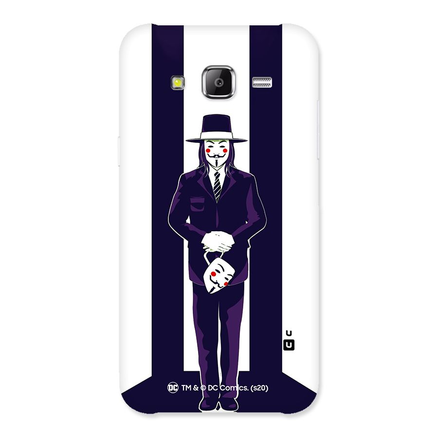 Vendetta Gentleman Holding Mask Illustration Back Case for Samsung Galaxy J5