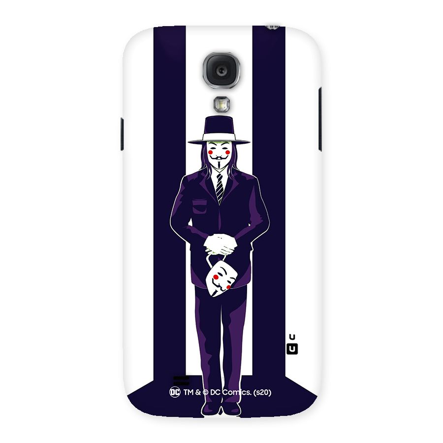 Vendetta Gentleman Holding Mask Illustration Back Case for Samsung Galaxy S4