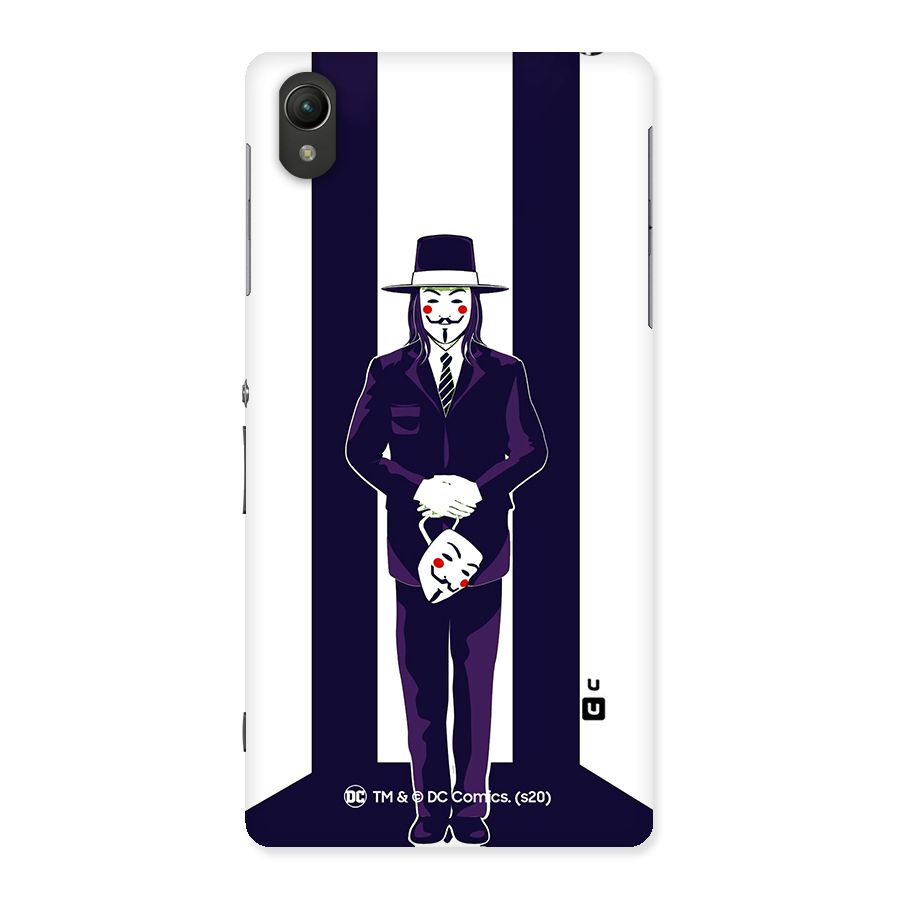 Vendetta Gentleman Holding Mask Illustration Back Case for Sony Xperia Z2