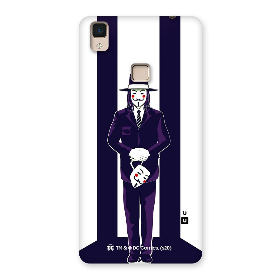 Vendetta Gentleman Holding Mask Illustration Back Case for V3 Max