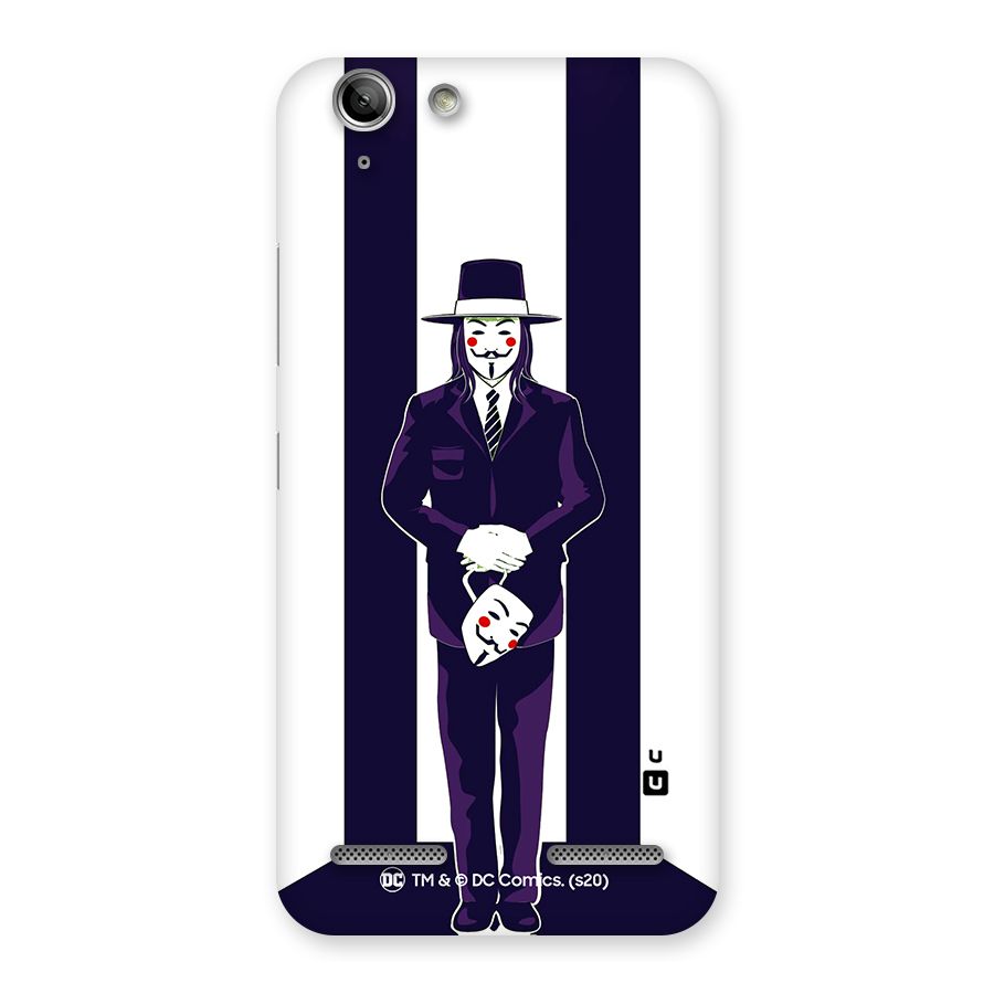 Vendetta Gentleman Holding Mask Illustration Back Case for Vibe K5