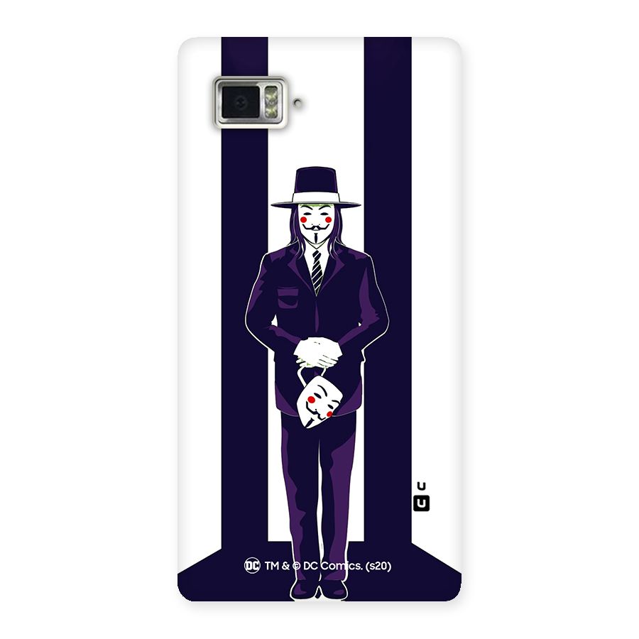 Vendetta Gentleman Holding Mask Illustration Back Case for Vibe Z2 Pro K920