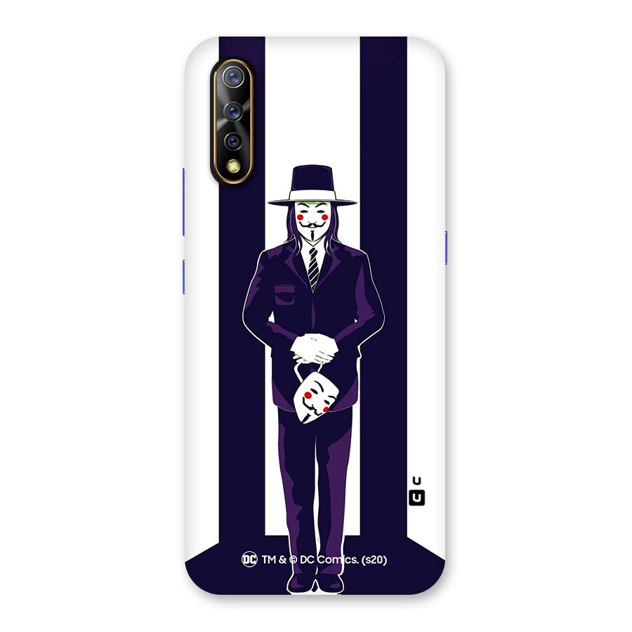 Vendetta Gentleman Holding Mask Illustration Back Case for Vivo S1
