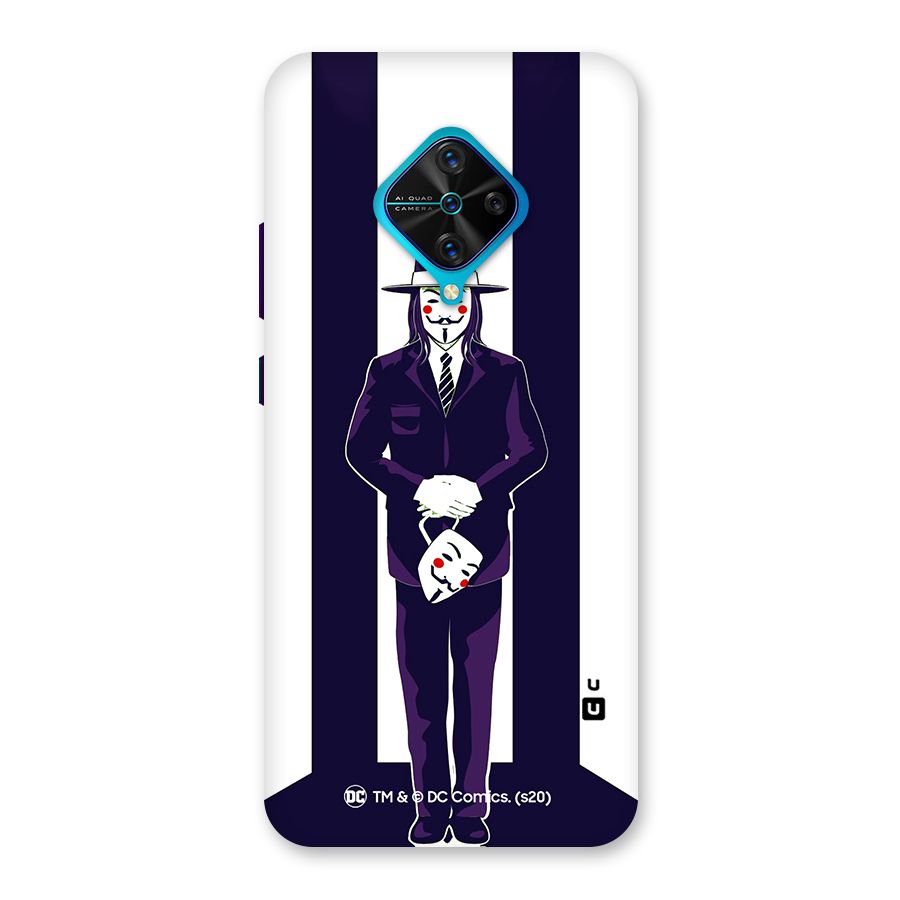 Vendetta Gentleman Holding Mask Illustration Back Case for Vivo S1 Pro