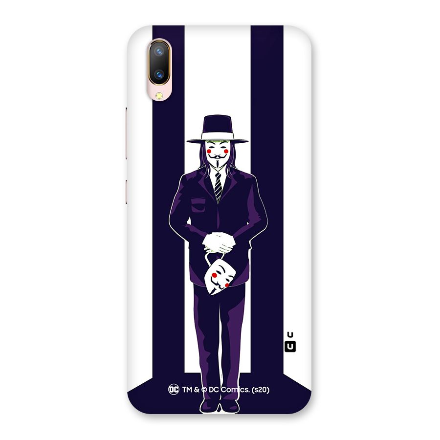 Vendetta Gentleman Holding Mask Illustration Back Case for Vivo V11 Pro