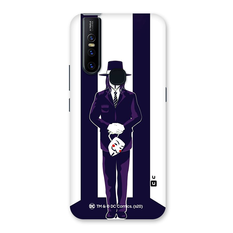 Vendetta Gentleman Holding Mask Illustration Back Case for Vivo V15