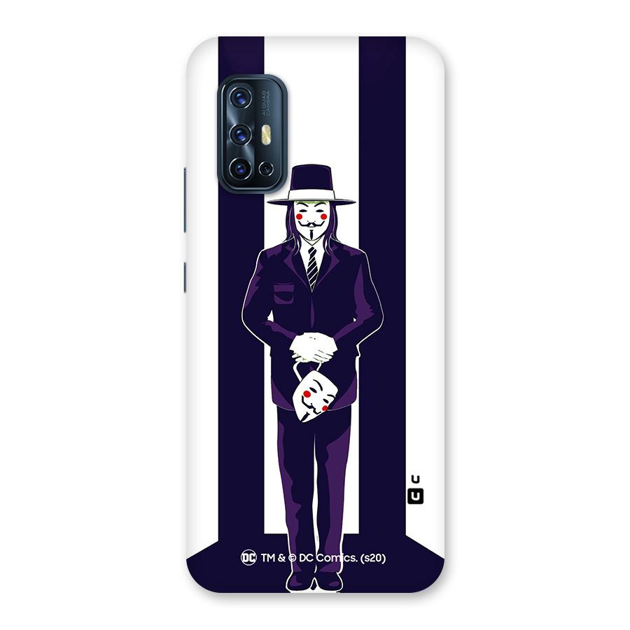 Vendetta Gentleman Holding Mask Illustration Back Case for Vivo V17