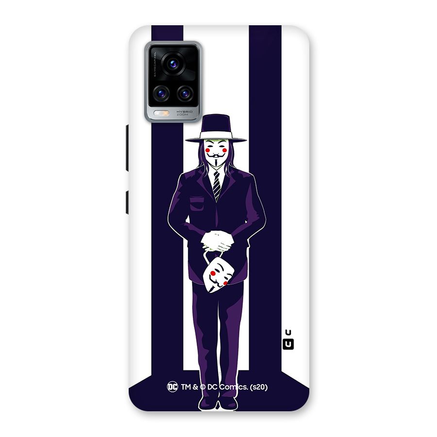 Vendetta Gentleman Holding Mask Illustration Back Case for Vivo V20 Pro